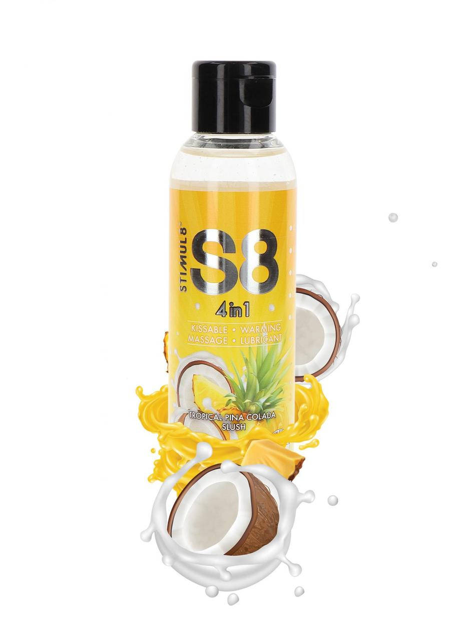 

Съедобная массажная смазка, S8 4-in-1 Dessert Lube, 125 мл, ананасовый десерт