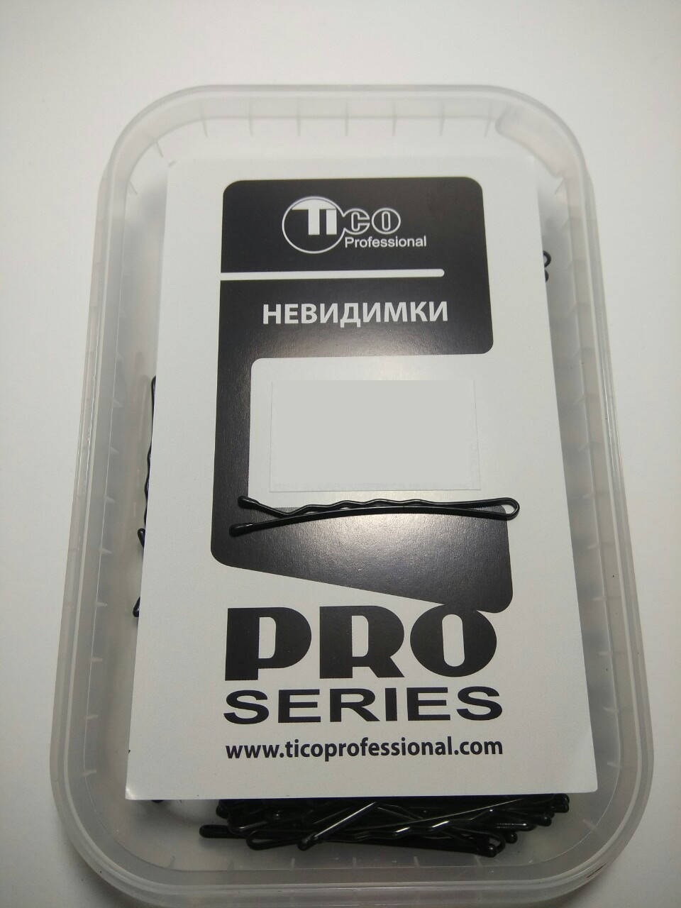 

Невидимки Tico Professional 60мм черные волнистые 200гр, Черный