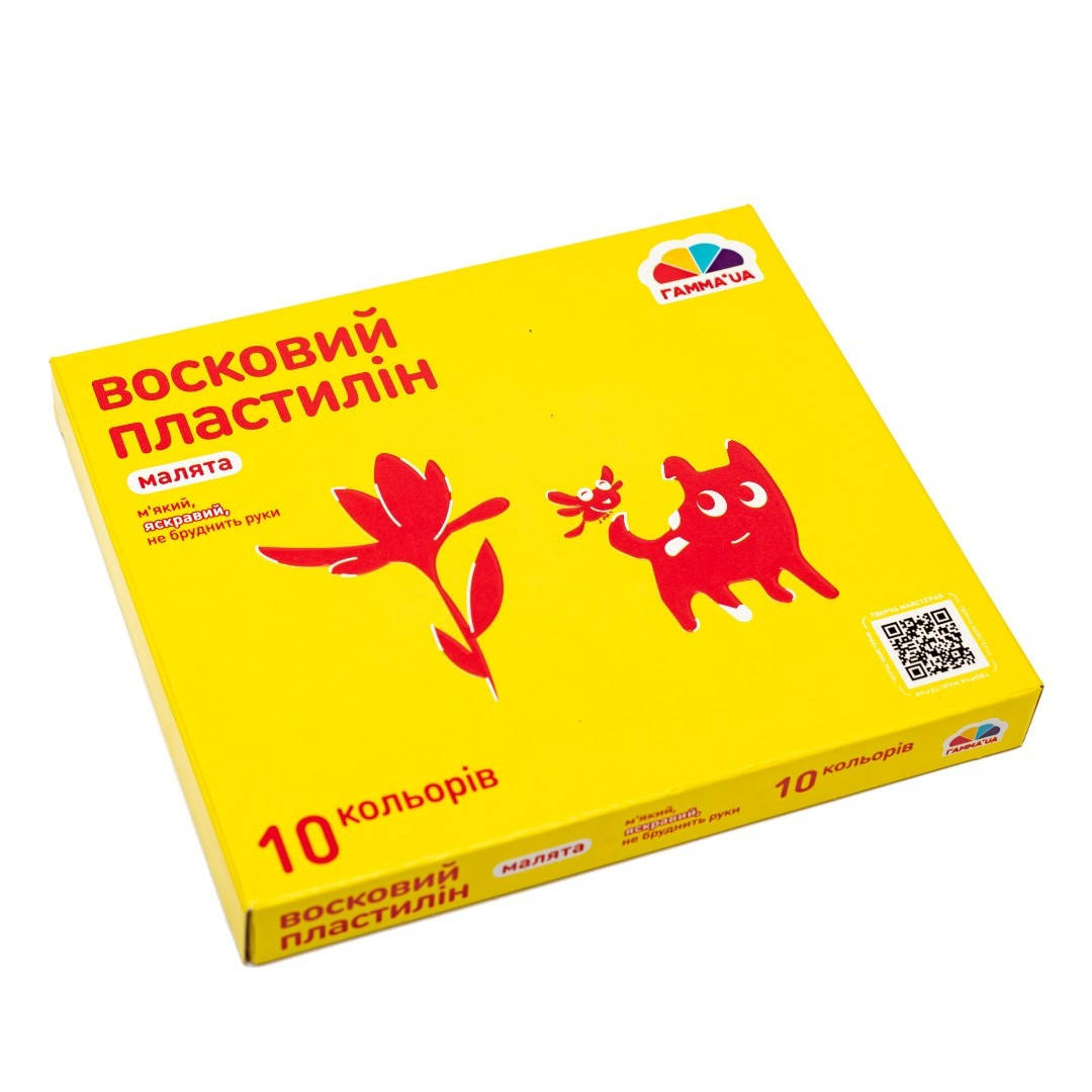 

Пластилін восковий "Малята" 10 кольорів, 120 г, Разные цвета