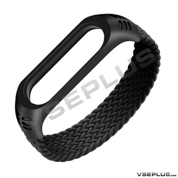 

Ремешок Xiaomi Mi Band 3 / Mi Band 4, Braided rope, черный
