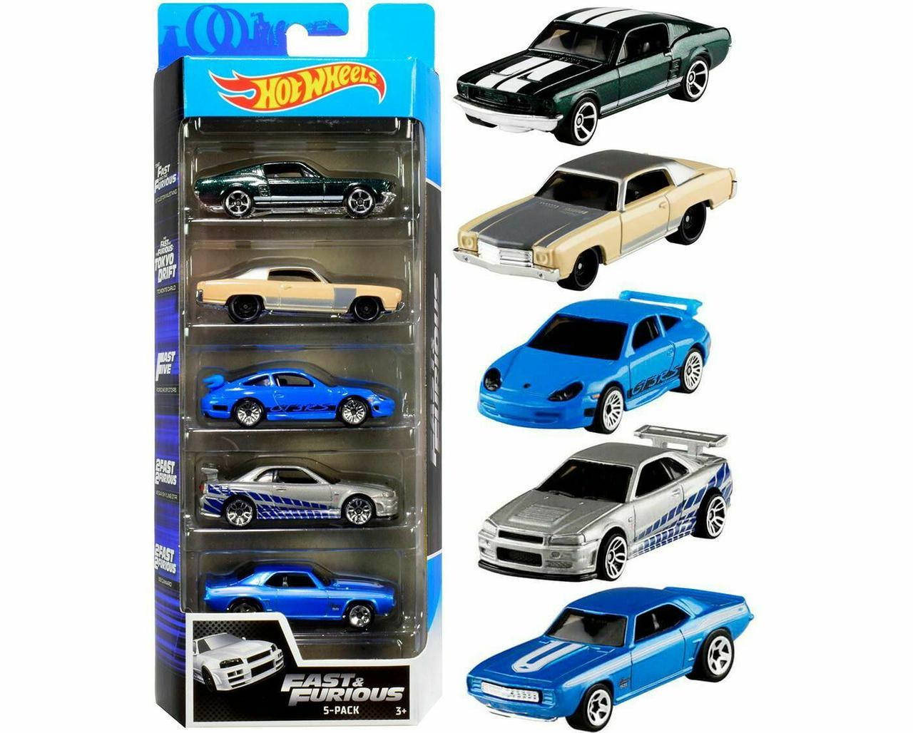 

Набор базовых автомобилей HW Fast And Furious 5 шт. Hot Wheels