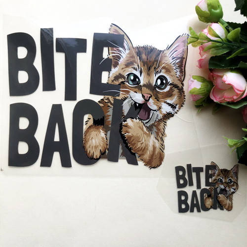 

Термоаппликация, наклейка на одежду Bite Back, Разные цвета
