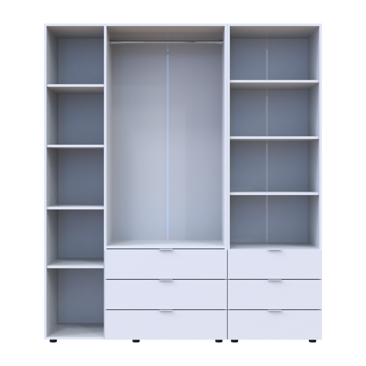 Шафа для одягу Doros Гелар Білий 3ДСП з пеналом 176.2х49.5х203.4 (42005163) 6