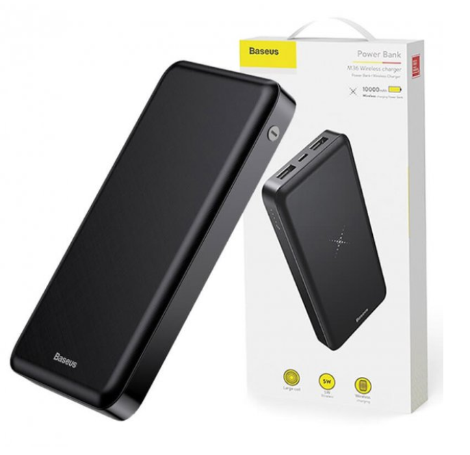 

Беспроводной Внешний Аккумулятор Power Bank Baseus M36 10000 mAh белый