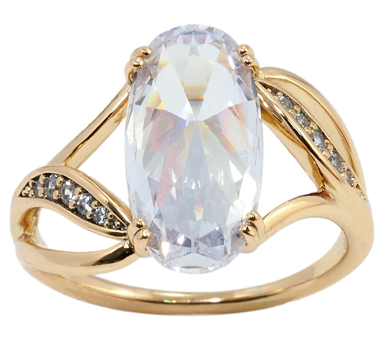 

Кольцо Xuping Позолота 18K "Крупный фианит" р.16.5,17,18,19,19.5
