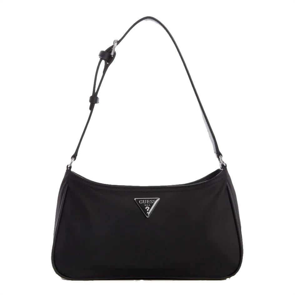 

Женская сумка GUESS N320 багет через плечо черная, Черный