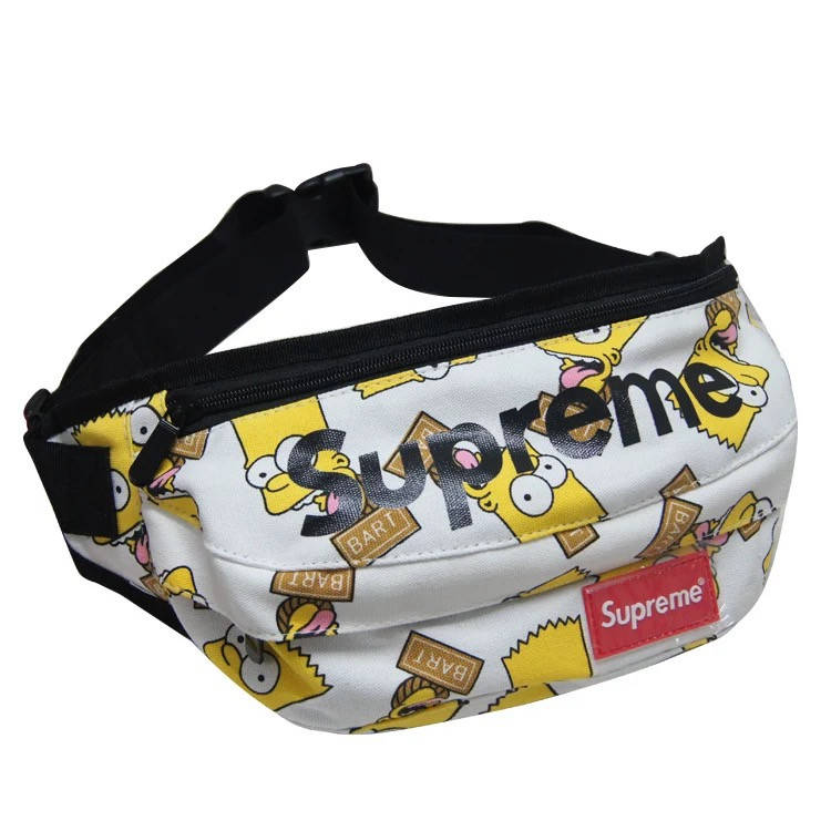 

Бананка поясная сумка летняя мужская женская детская суприм supreme белая симпсоны simpson, Белый