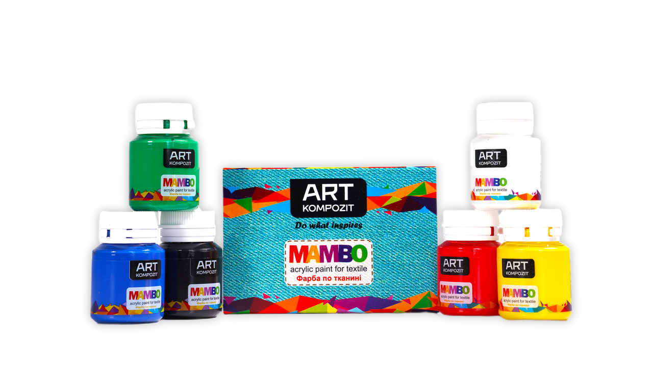 

Набор Краска по ткани MAMBO 6 * 20 мл (1, 4, 10, 12, 18, 23), Разные цвета