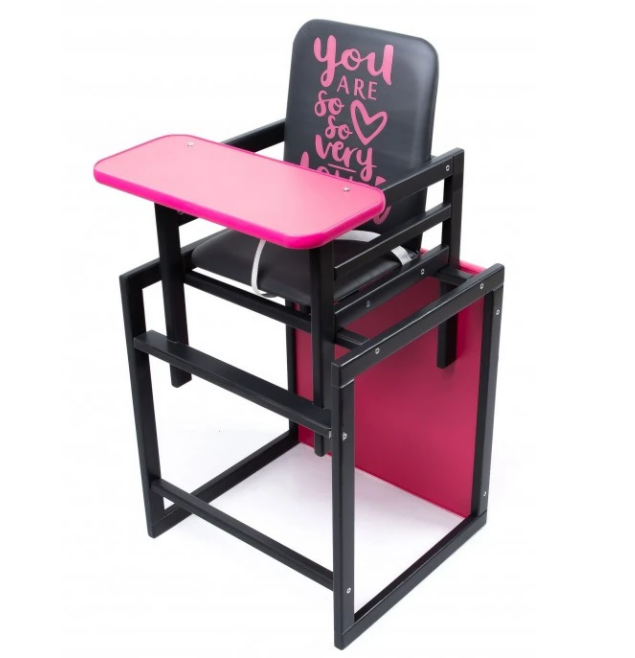 

Детский стульчик для кормления трансформер Ommi Graphite Малиновый