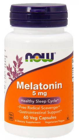 

Melatonin 5 мг NOW, 60 капсул