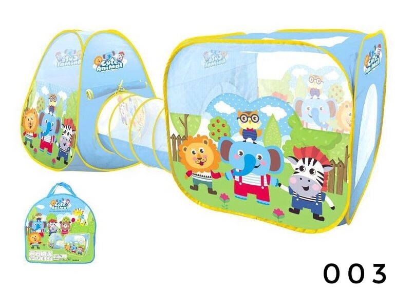 

Палатка детская с тоннелем X игровая Зоопарк