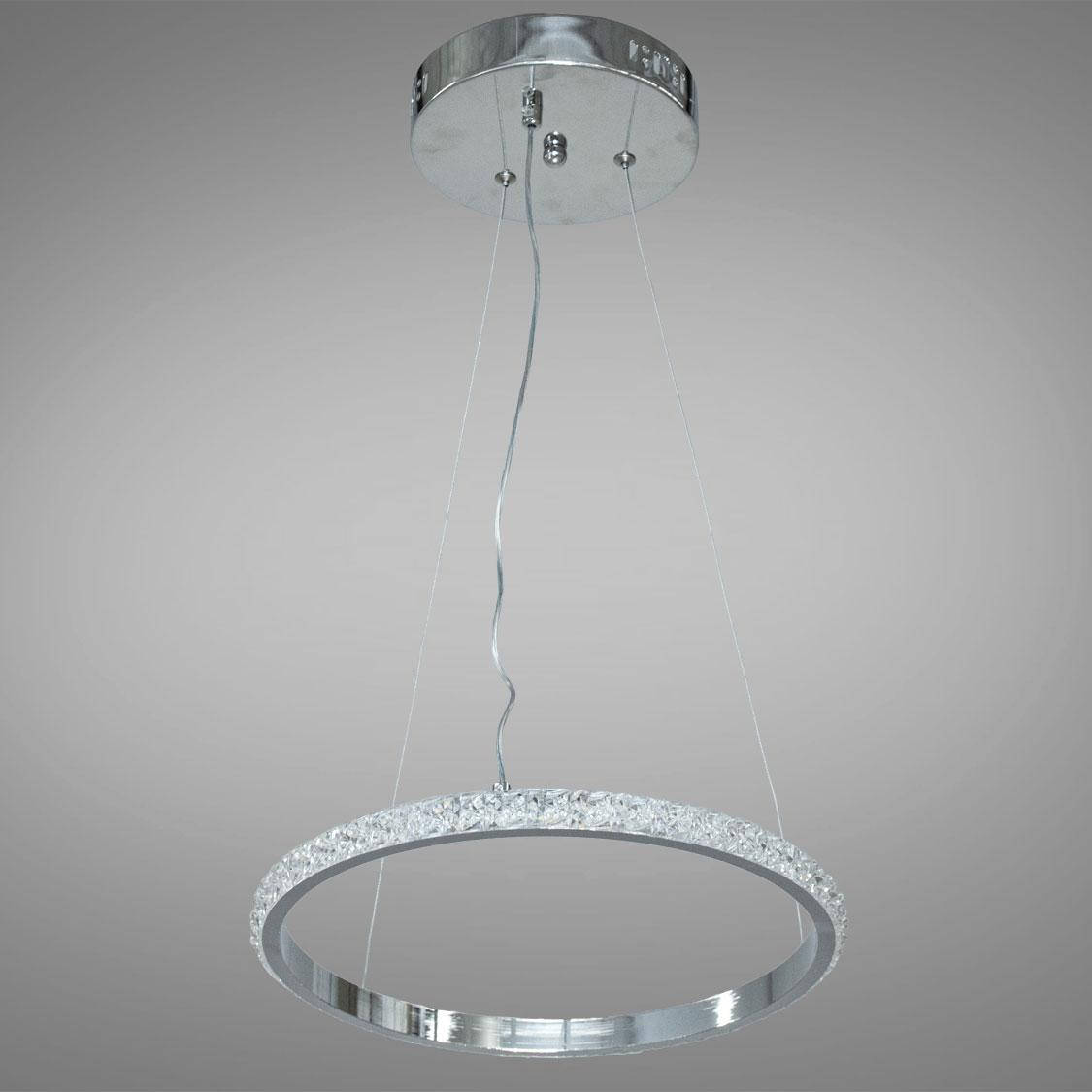

Люстра на одно кольцо лед цвет Хром мощность 22 Ват Diasha MD77077-300HR dimmer