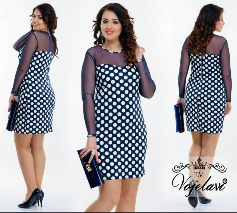 

Платье женское французский трикотаж + сетка (48-54) "MODNUY OBRAZ" недорого от прямого поставщика