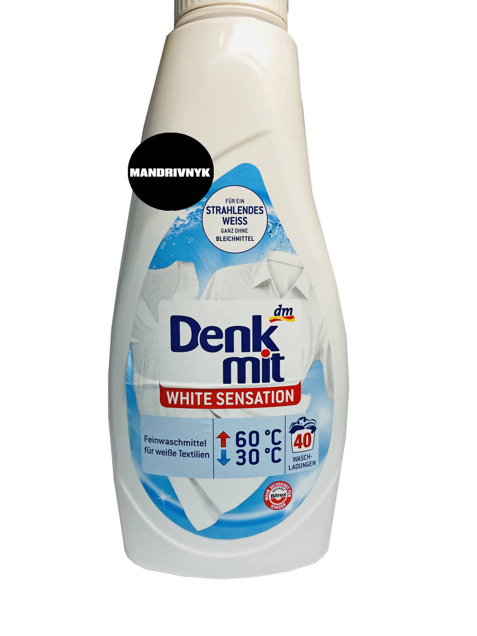 

Гель для стирки белого белья DENKMIT White Sensation 1л
