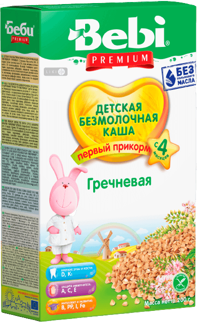 

Дитяча каша Bebi Перший прикорм гречана безмолочна з 4 місяців, 200 г