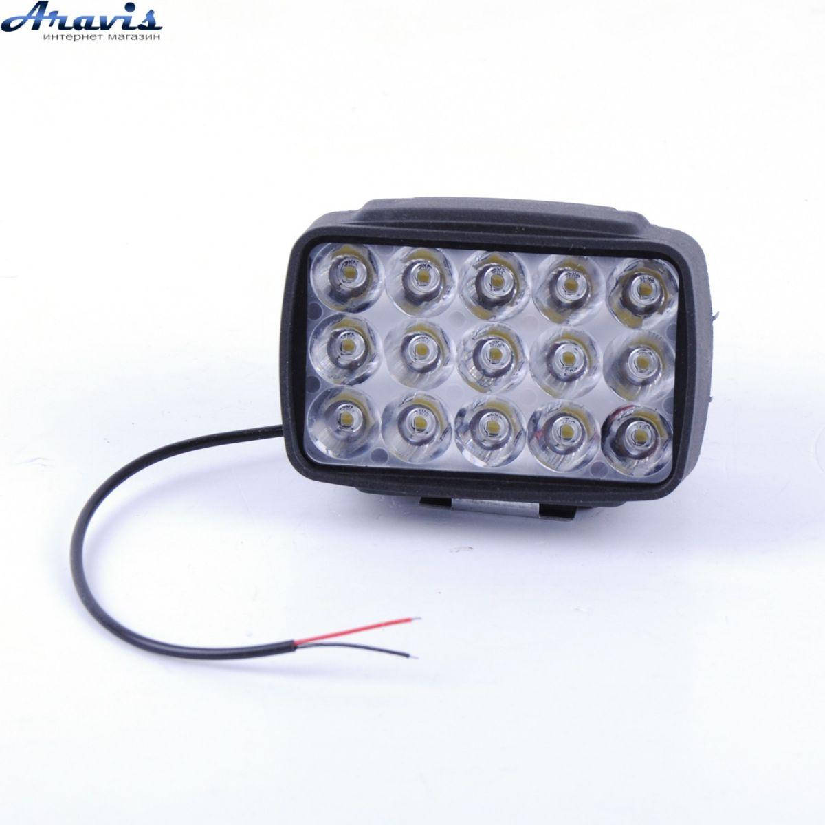 

Дополнительные светодиодные фары LED Лидер ORL8612 12W прямоуголные ближний, Черный