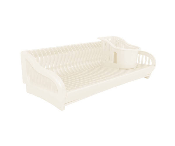 

Сушка для посуду Алеана "2 в 1" 53*23*19 см. (біла троянда)