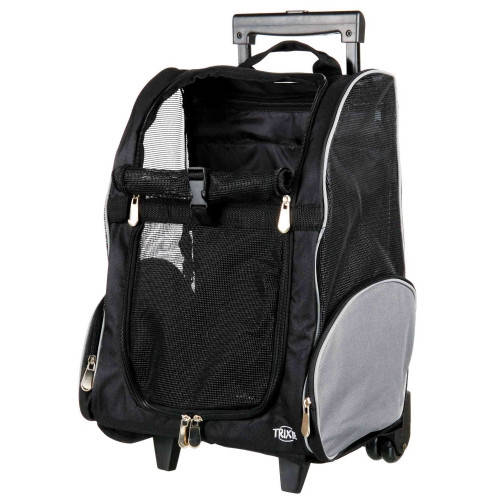 

Trixie Сумка-рюкзак для маленьких животных Trixie T-Bag Trolley на колёсах до 8 кг, черный