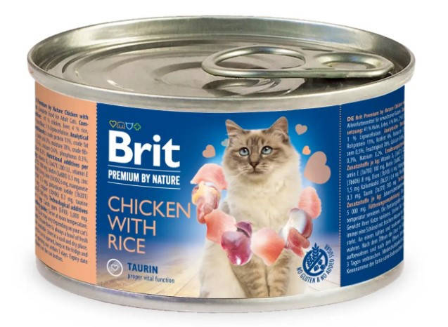 

Brit Premium Chicken & Rice 200г *6 шт паштет с курицей и рисом для кошек