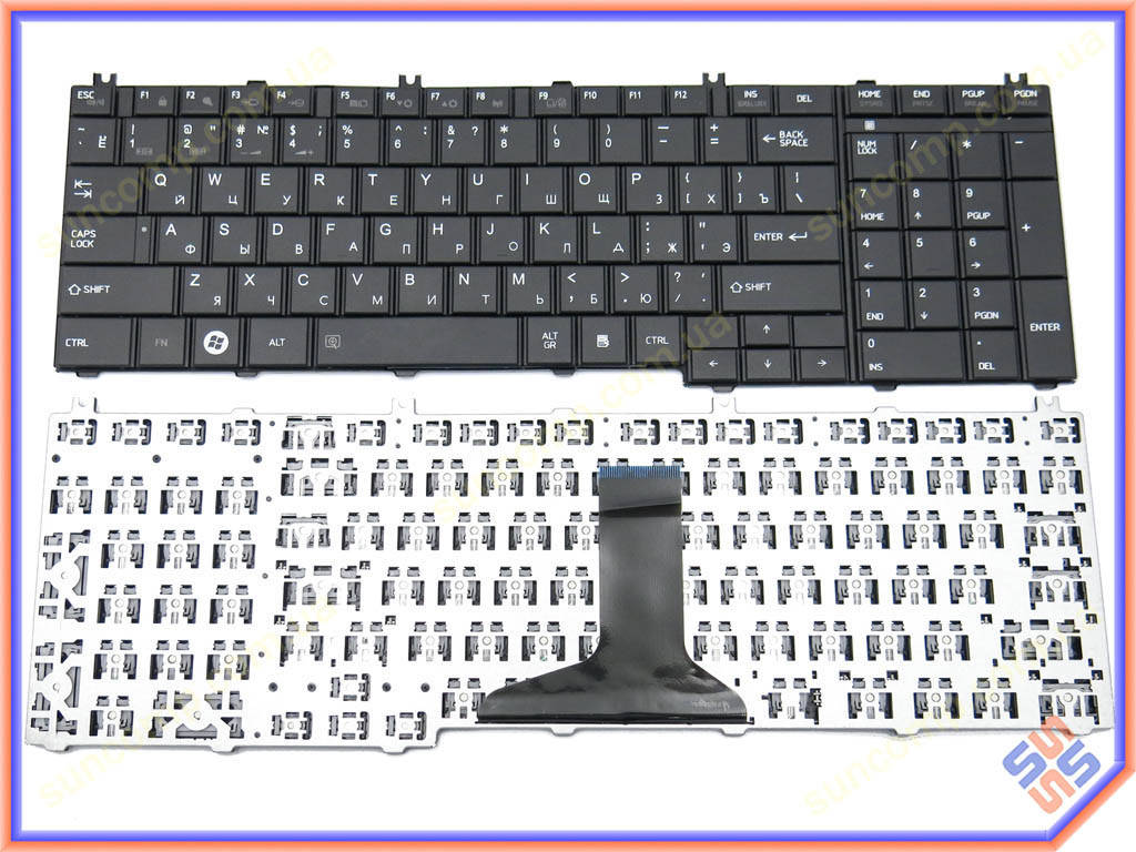 

Клавиатура для Toshiba Satellite C650, C655, C660, C660D, C665, C665D, C670, L650, L655, L670, L750, L755,, Черный