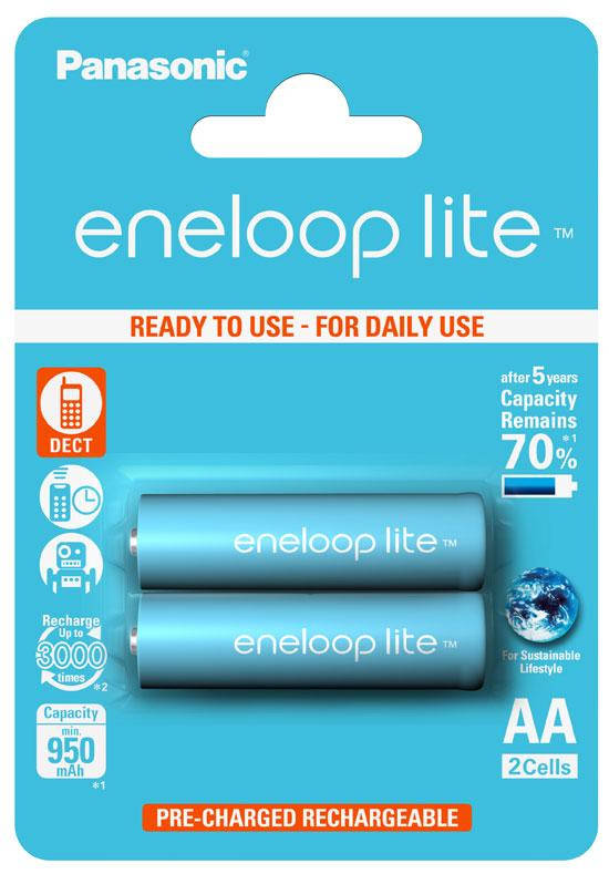 

Аккумулятор Panasonic Eneloop Lite BK-3LCCE/2BE AA/(L)R6 950mAh LSD Ni-MH блистер 2шт