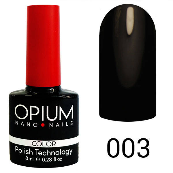 

Гель лак OPIUM 8ml.№3 "черный"