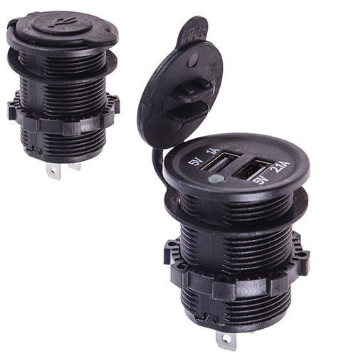 

Автомобильное зарядное устройство 2 USB 12-24V врезное в планку (10238 USB-12-24V 3,1A GRE)