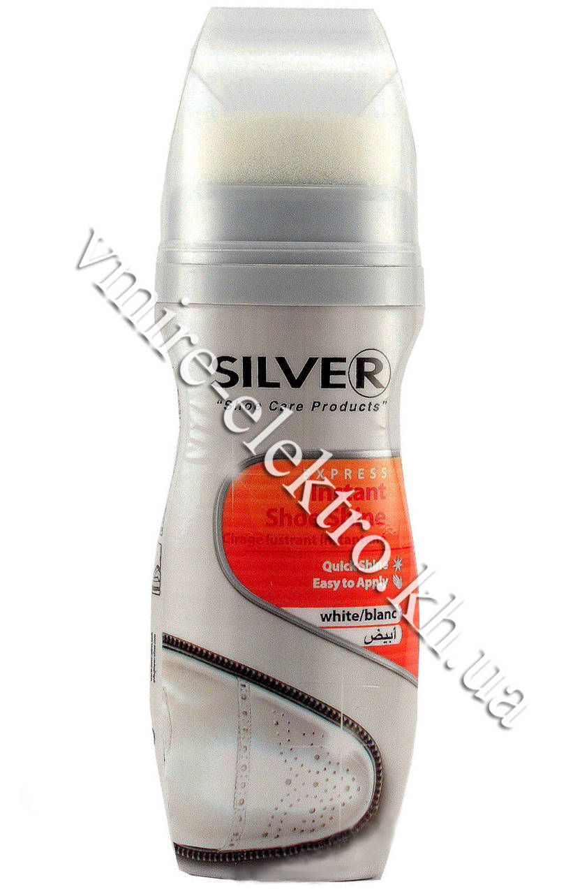 

Жидкая крем краска для обуви белая Silver Express 75 мл, Белый
