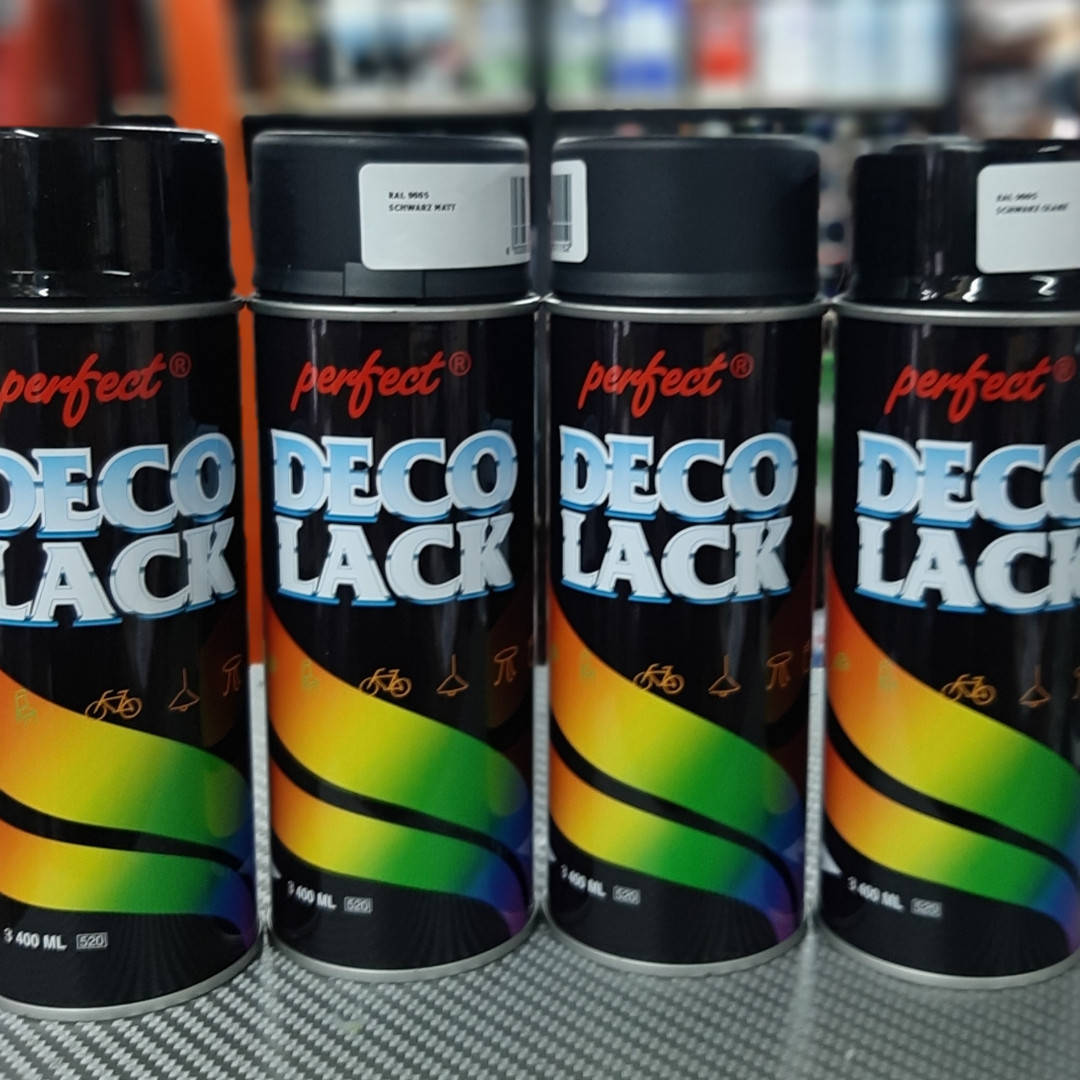 

Аерозоль DECO LACK RAL9005 - чорний мат PERFECT 0,4л, Черный
