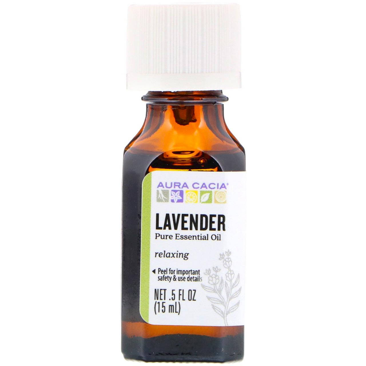 

Aura Cacia, Чистое эфирное масло лаванды, 15 мл (0,5 жидкой унции), официальный сайт, AUR-91123