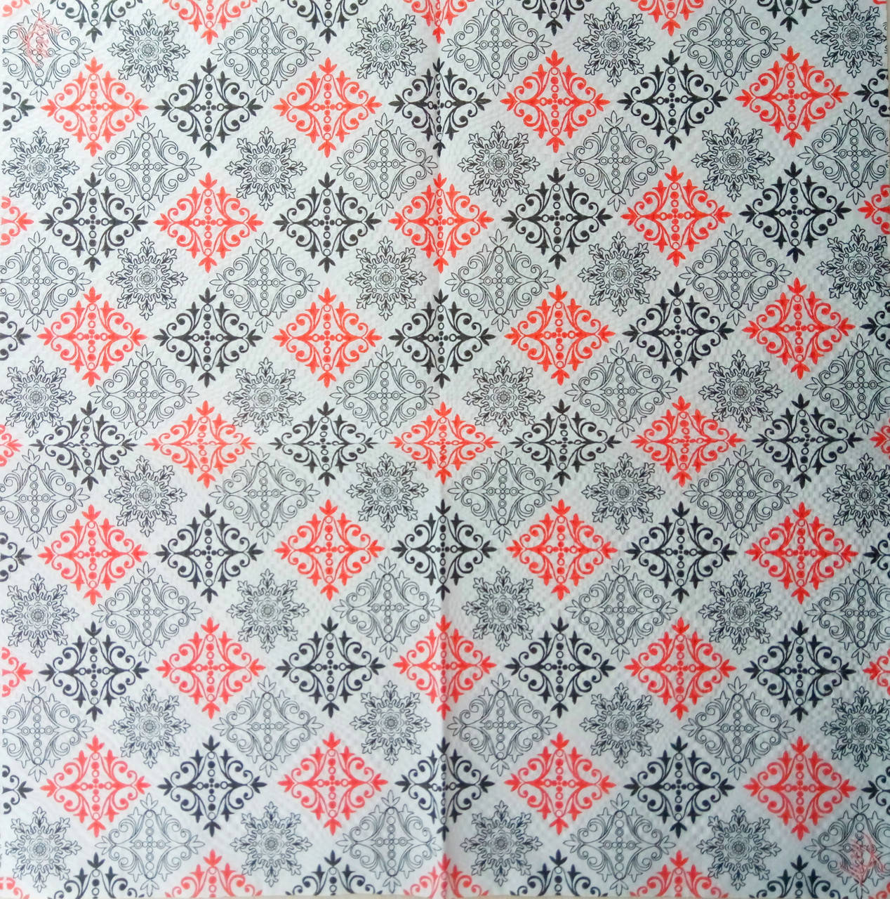 

Салфетка декупажная 33x33 см 12 "красно-серый орнамент"