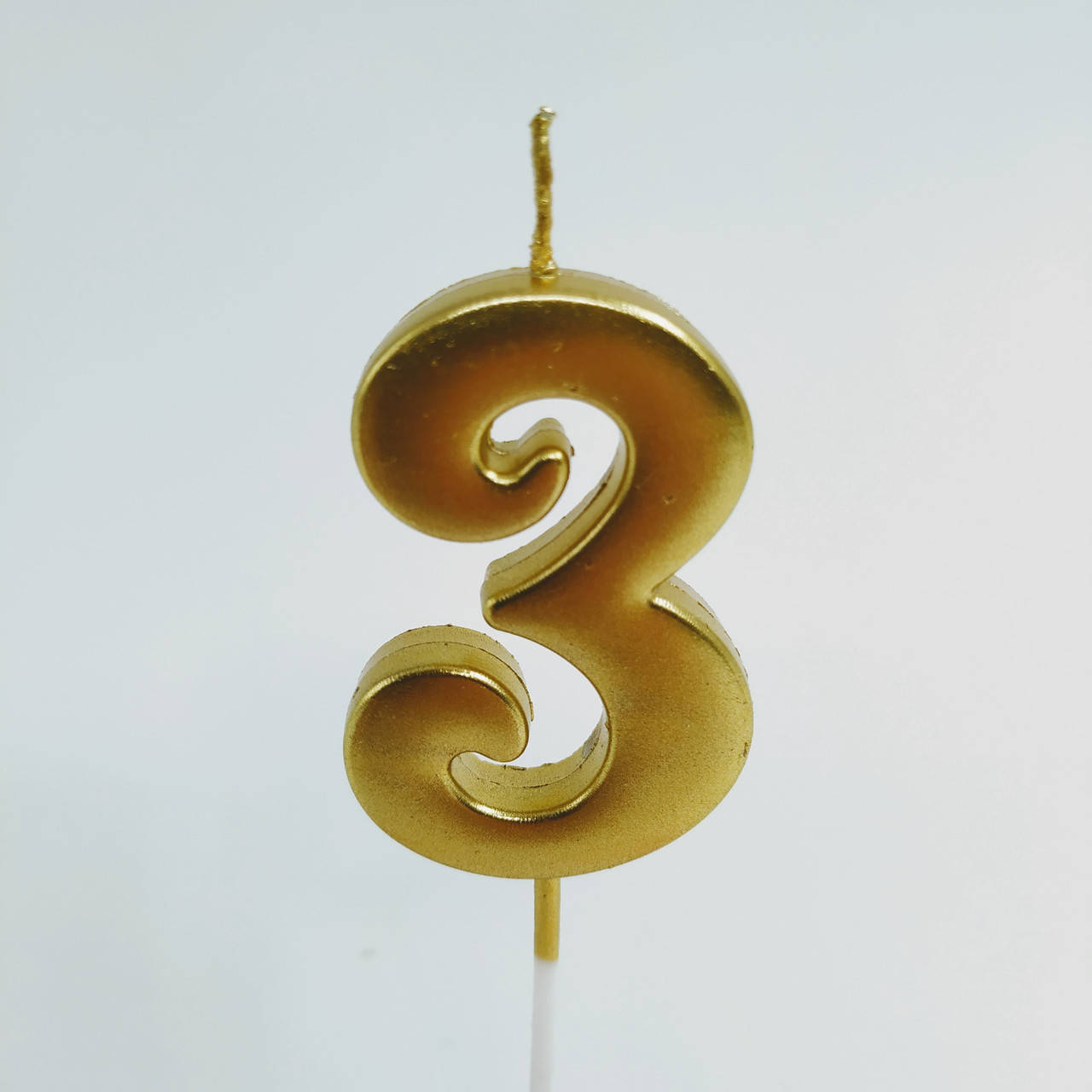 

Свеча Цифра 3 золото - 1 шт