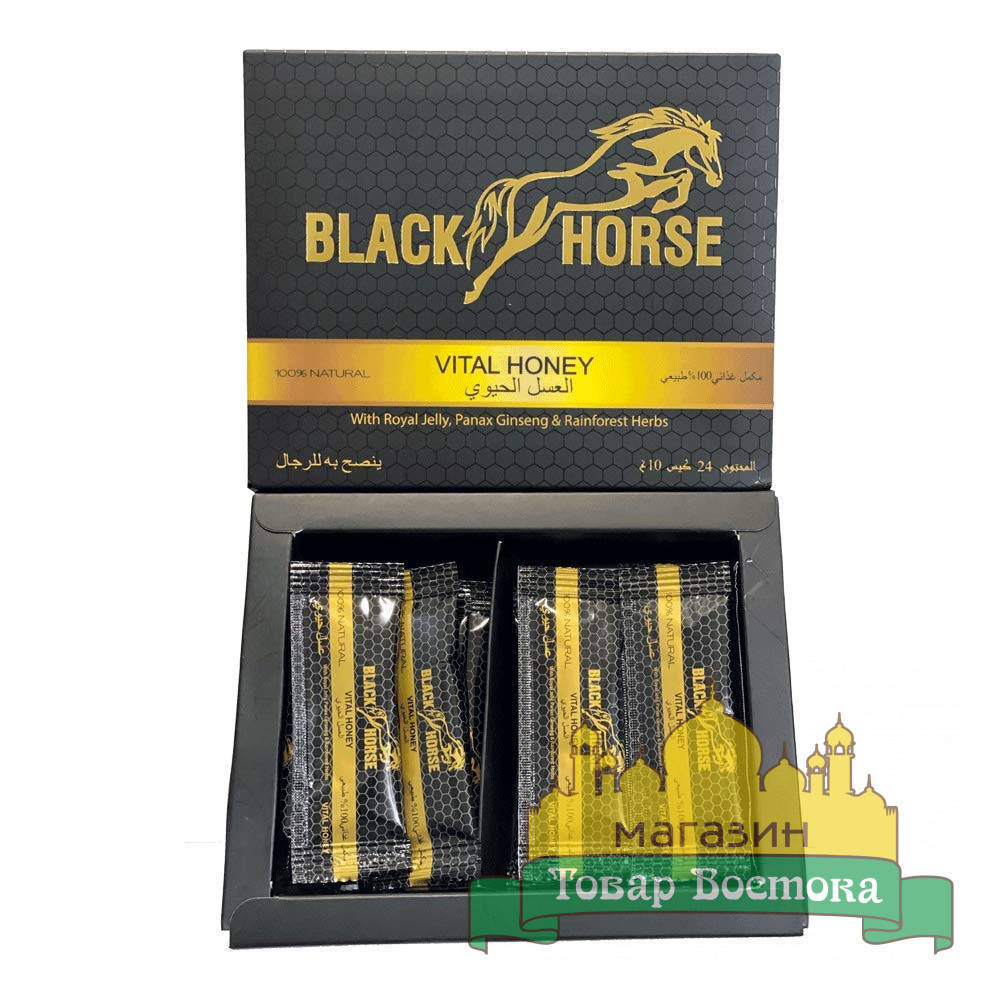 

Эпимедиумная паста в стиках Black Horse Vital Honey (240 г)