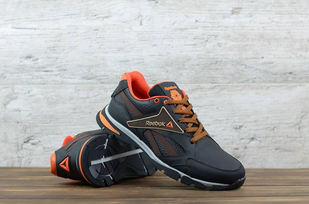 

Кожаные кроссовки мужские Reebok, натуральная кожа, Польша 42, Черный