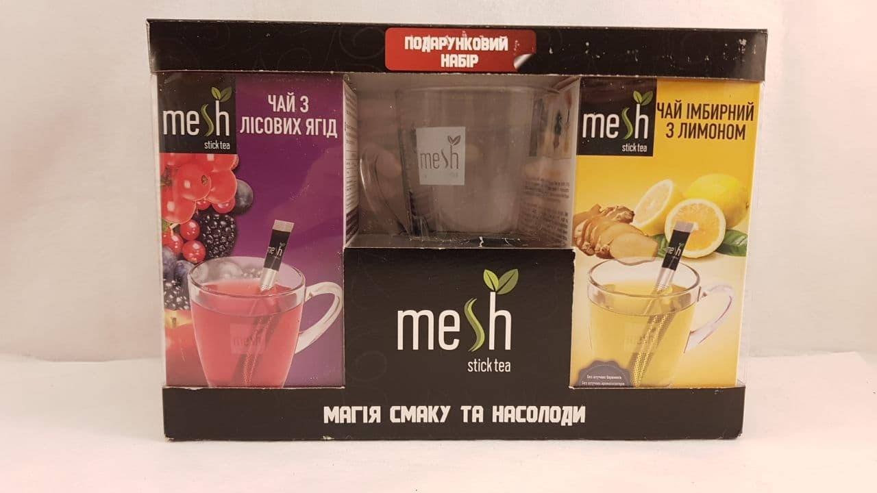 

Подарочный набор чая Лесные ягоды и Имбирный с лимоном Меш Mesh stics в стиках + чашка
