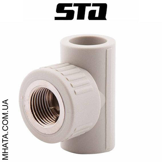

Тройник с внутренней резьбой STA d20*1/2"в (Сталь), Украина