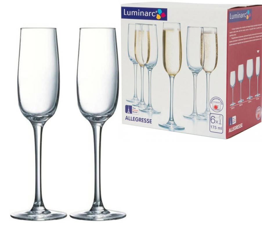 

Набор бокалов для шампанского Luminarc Allegresse 175мл 6шт