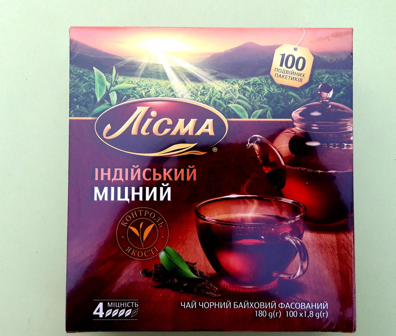

Чай Лисма Индийский 100 пакетиков черный
