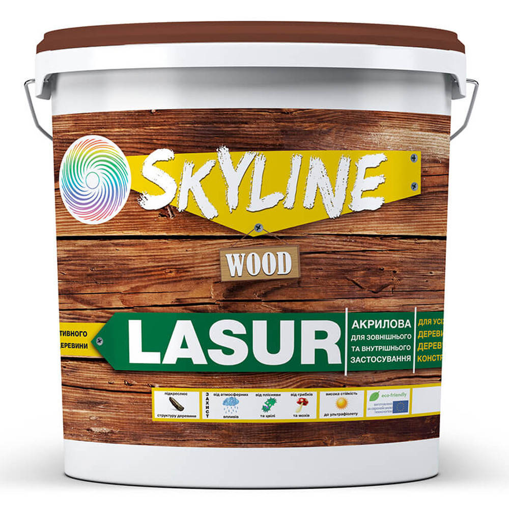 

Лазурь декоративно-защитная для обработки дерева LASUR Wood SkyLine Дуб светлый 3л