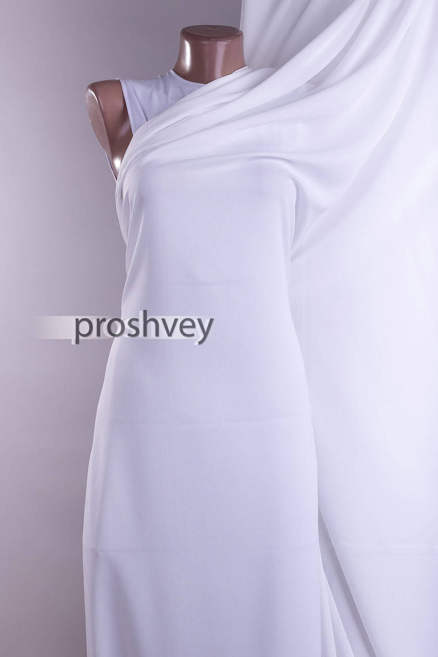 

Ткань креп шифон - белый однотон