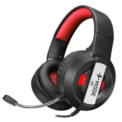 

Ігрові навушники з мікрофоном Misde A8 Gaming Red, Черный