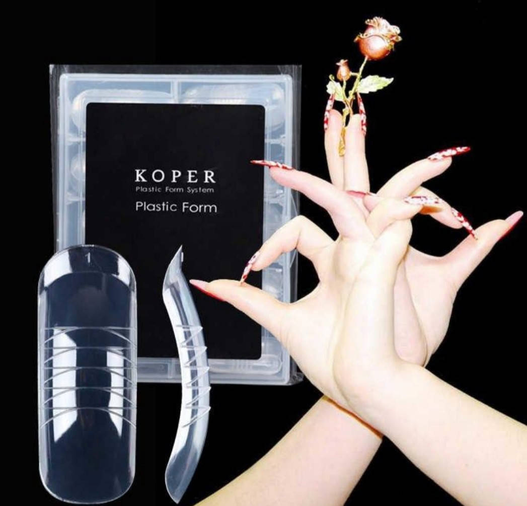 

Формы Koper силиконовые для наращивания ногтей с делениями , 100шт.