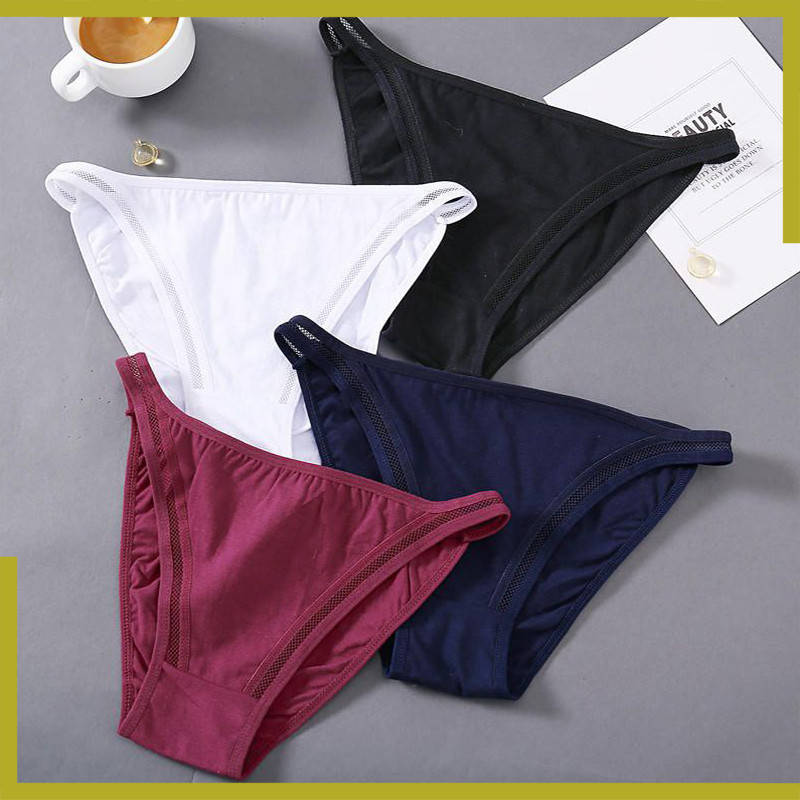 

Женские трусики - набор 4 шт. Finetoo с мережкой - размер XXL / Набор женских трусов