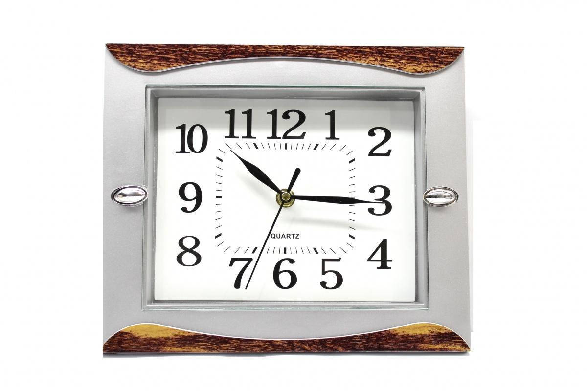 

Настенные часы 333 (Silver-Brown)(007244), 26*22*4 см.
