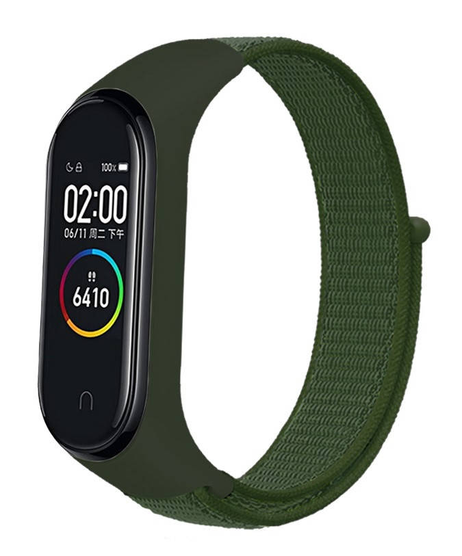 

Ремешок mi band 4 ремешок к браслету Mi Band 3 нейлоновый хаки