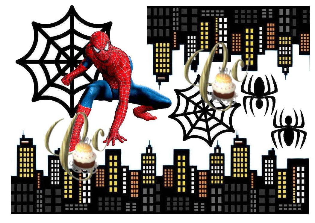 

Печать вафельной (рисовой) или сахарной картинки на торт, топеры Человек паук