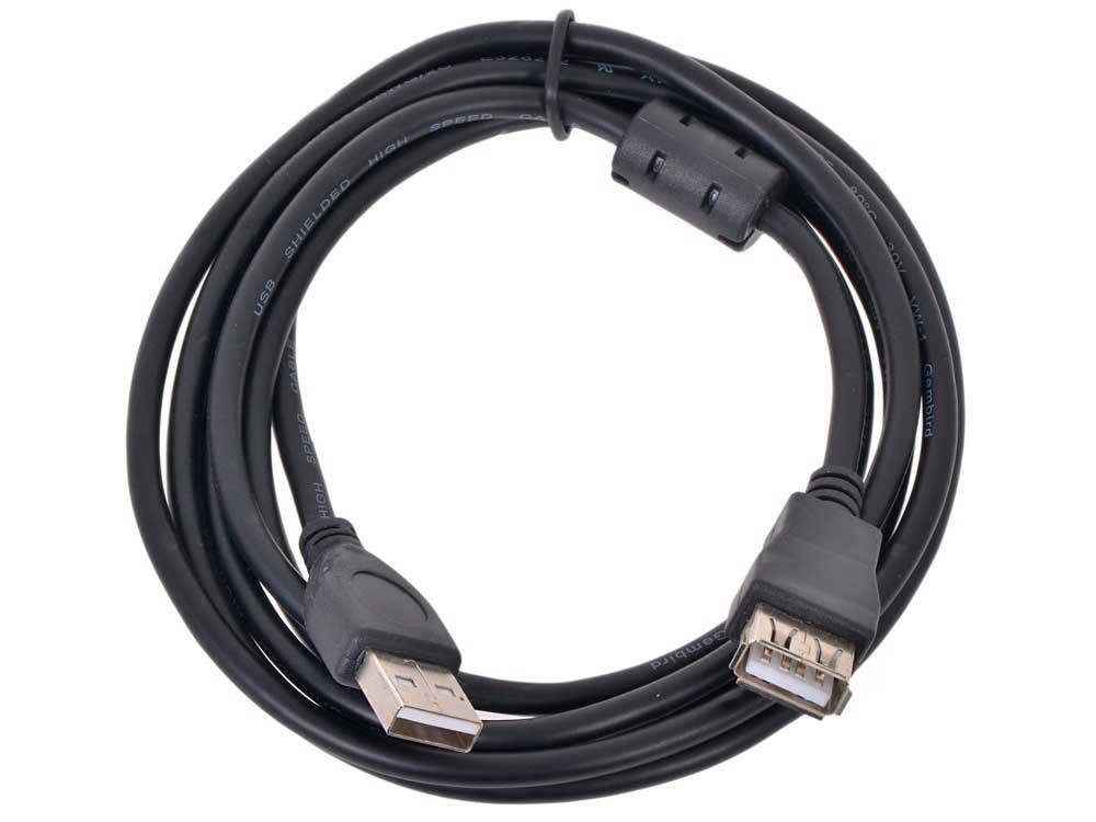 

Кабель удлинитель USB 2.0 (1,5 м) (Atcom), Черный