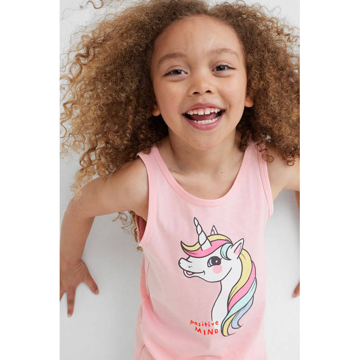 

Детская майка Единорог на девочку H&M 2-4 года – р.98/104 /71205/, Розовый