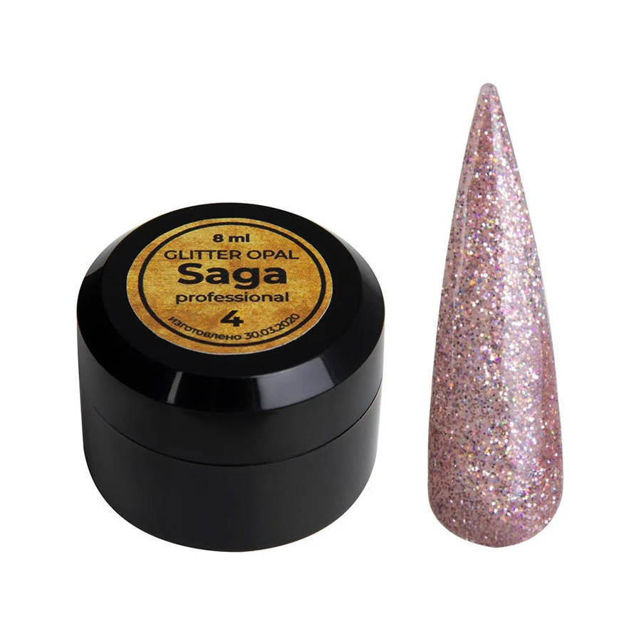 

Гель глиттерный для ногтей Saga Glitter Opal 04