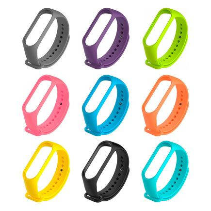 

Ремешок силиконовый к Mi BAND M5, M6 разные цвета Xiaomi фитнес браслет трекер разные цвета